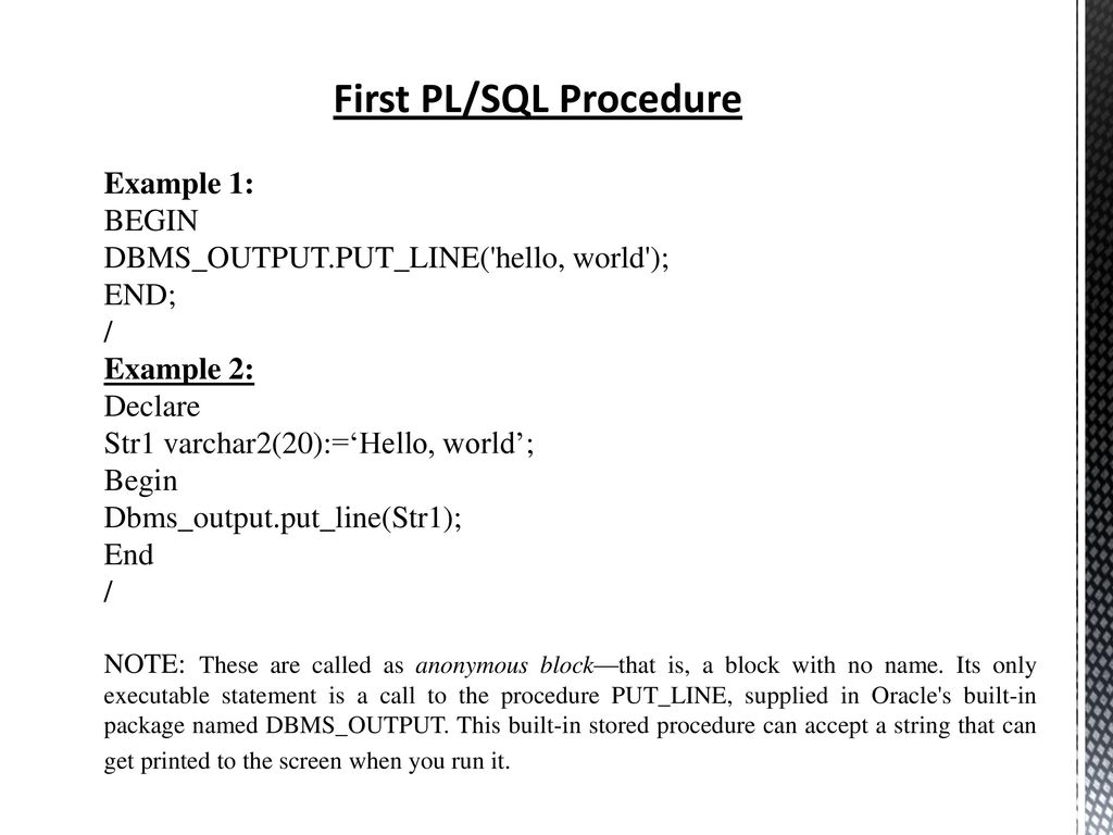 Fundamentals of PL/SQL part 1 (Basics) - ppt download