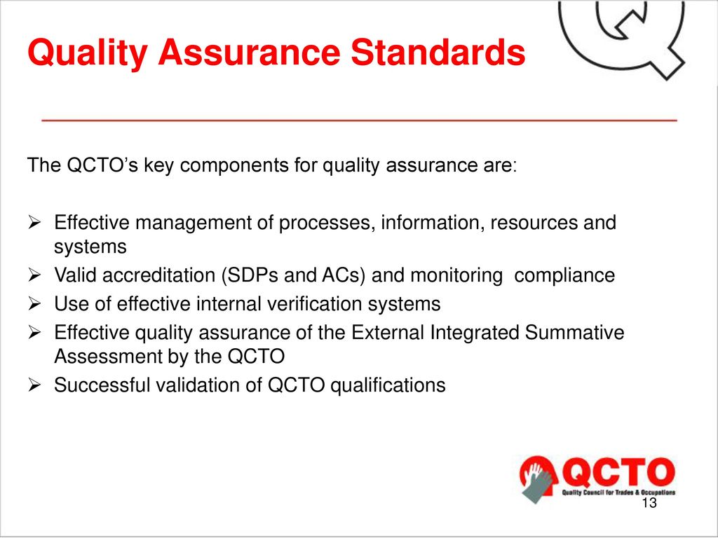 Quality Assurance Standards