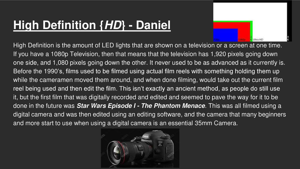 High Definition {HD} - Daniel