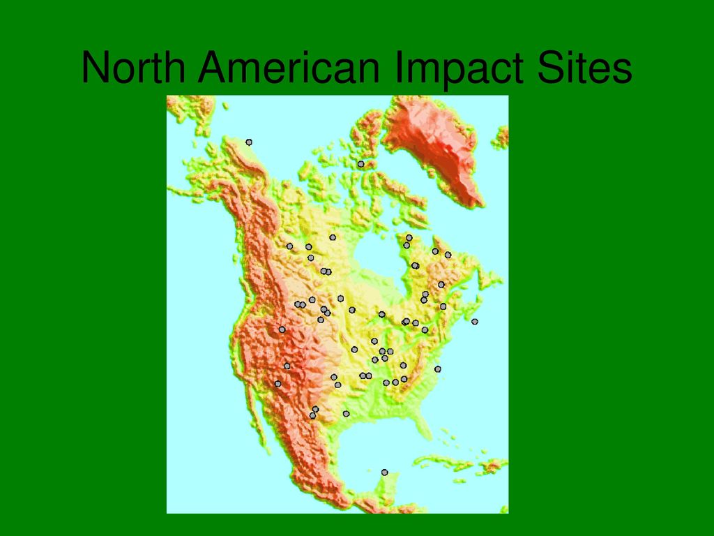 North American Impact Sites
