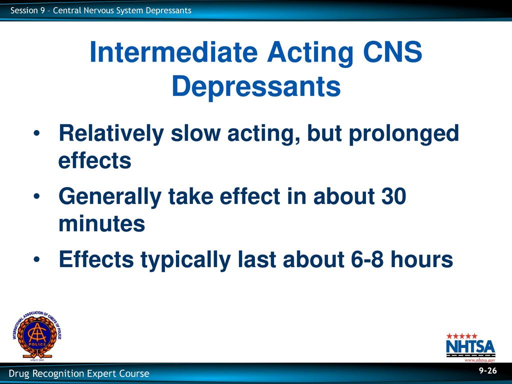 105 Minutes Session 9 Central Nervous System Depressants. - ppt download