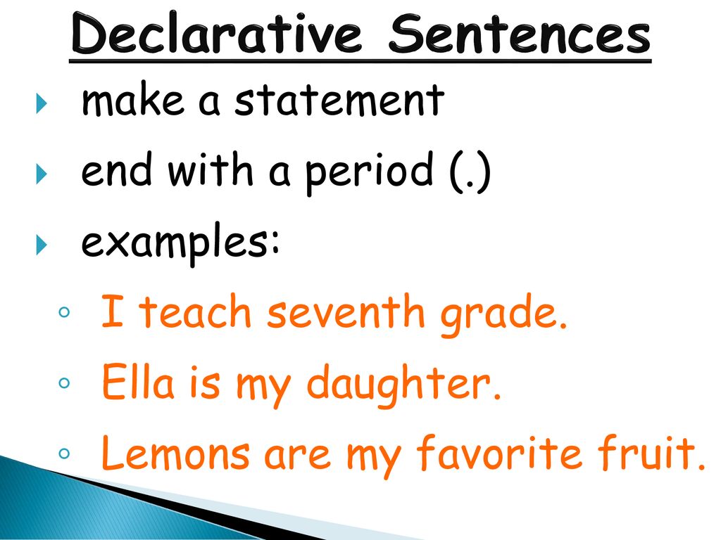 declarative sentence