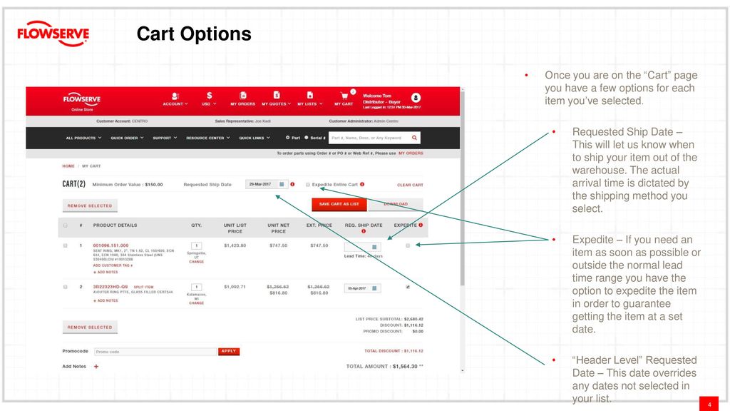 Flowserve Distributor Online Store Portal ppt download