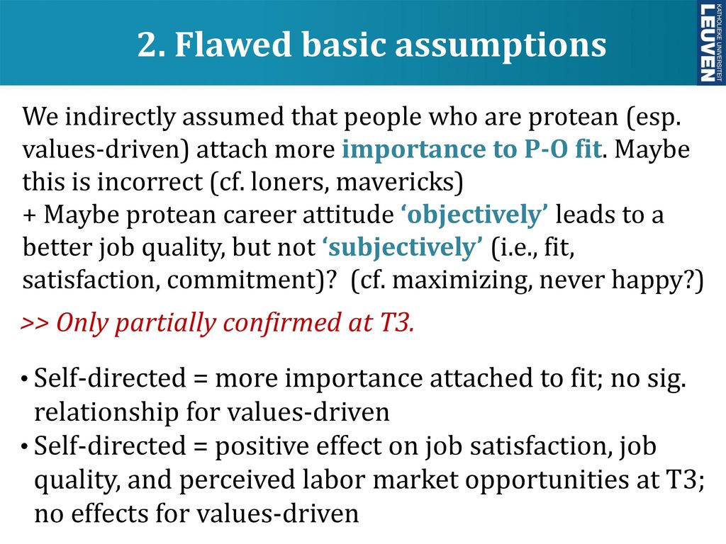2. Flawed basic assumptions