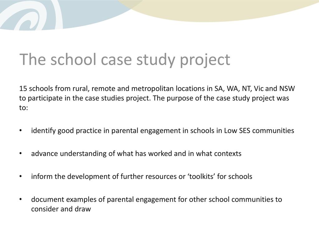 THE SCHOOL CASE STUDY PROJECT - ppt download