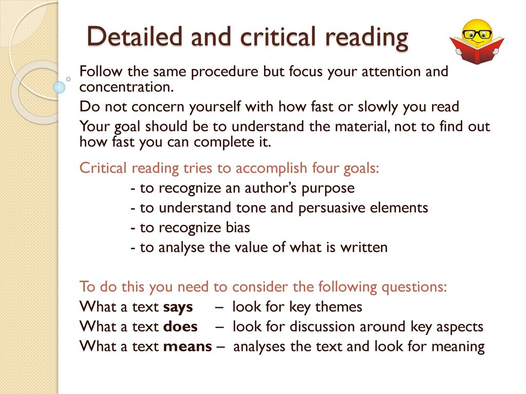 Critical reading for critical writing 1 ppt download