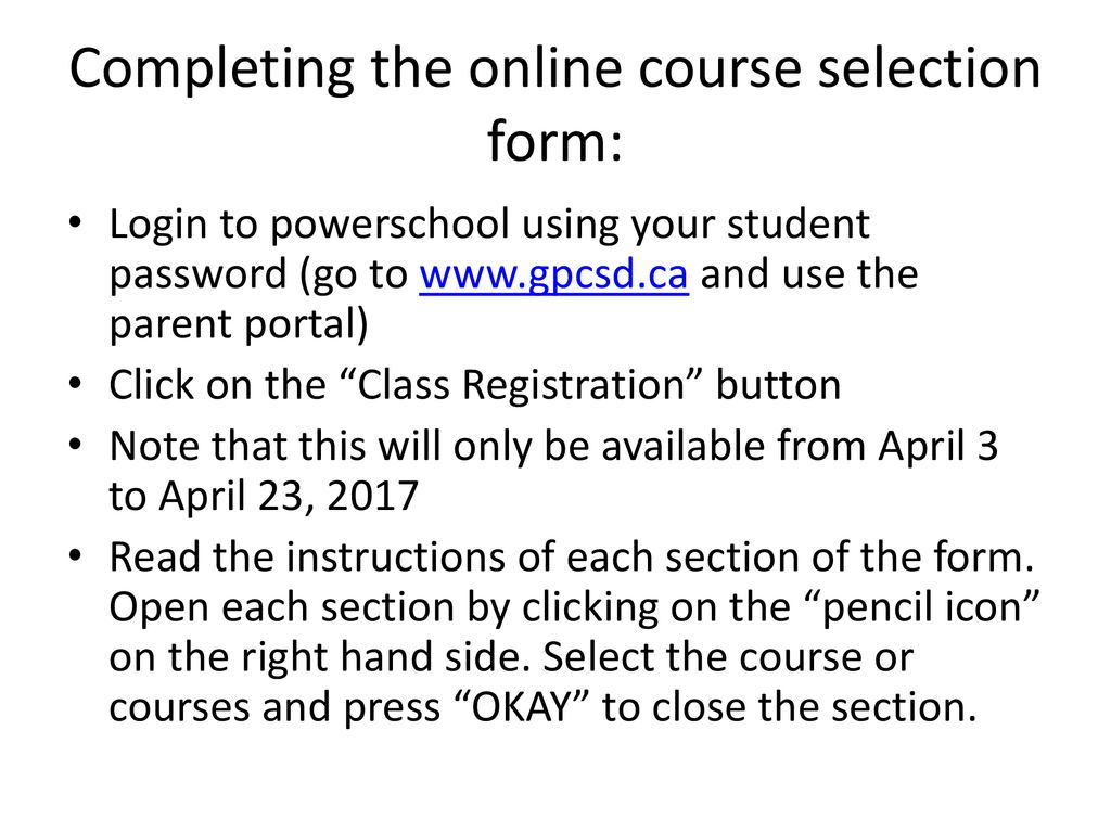 Welcome to St. Joe's online course selection April ppt download