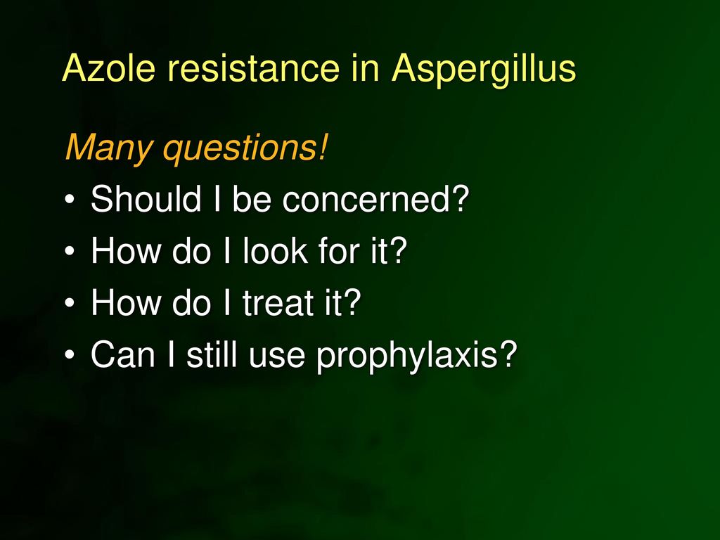 Azole resistance in Aspergillus