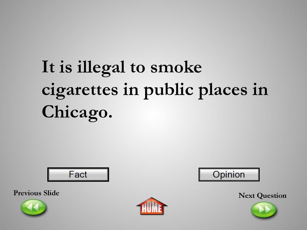 It is illegal to smoke cigarettes in public places in Chicago.