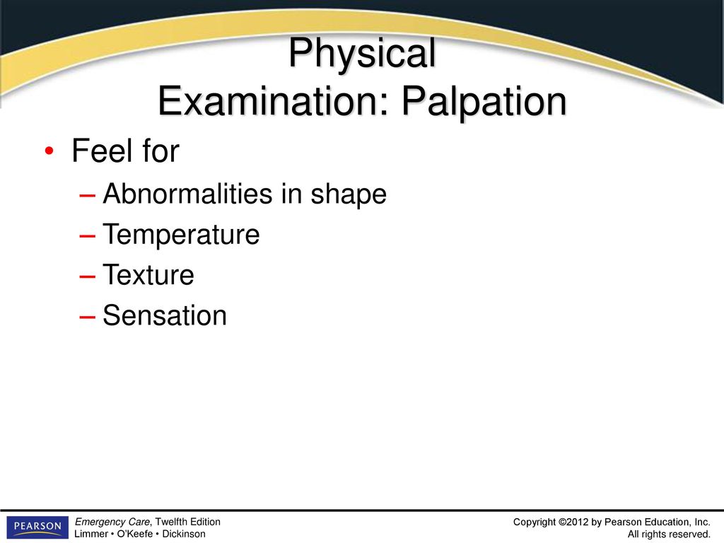 Physical Examination: Palpation