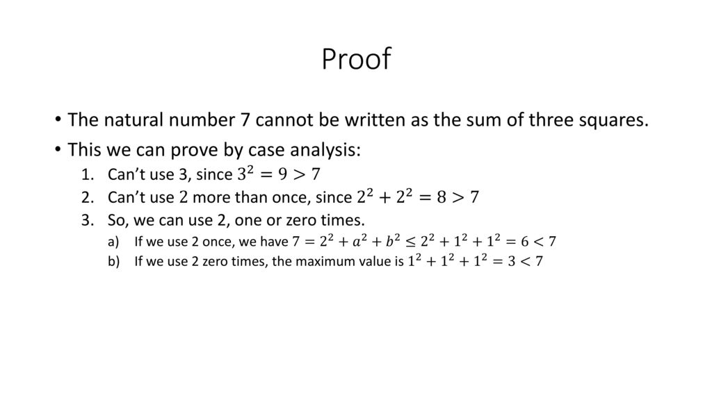 Number Theory  Sums of Squares Part 7. 