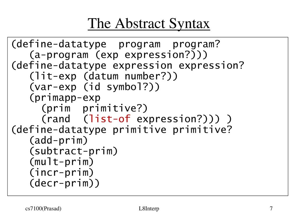 Interpreters Study Semantics of Programming Languages through ...