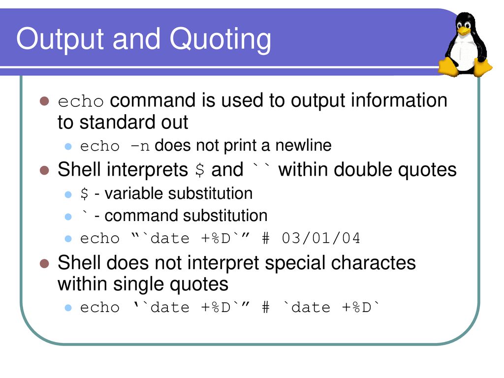 Shell scripting march 1st 2004 class meeting ppt download