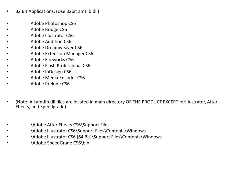 adobe after effects cs6 amtlib.dll file