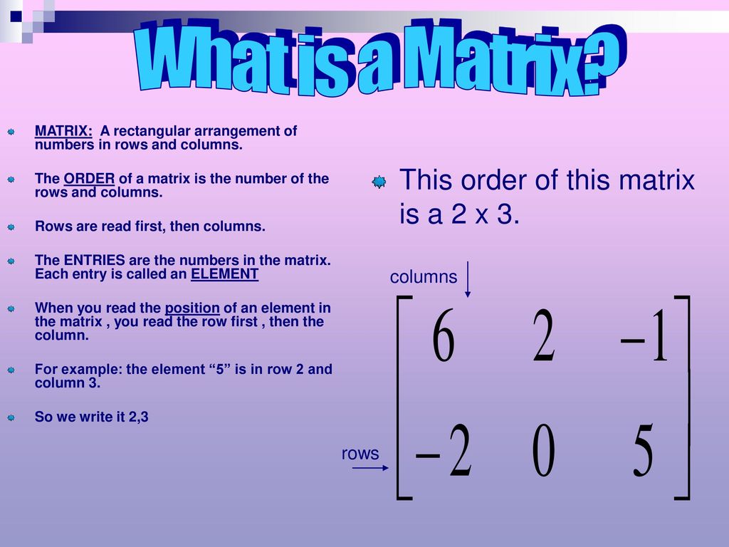 Matrix operations ppt download