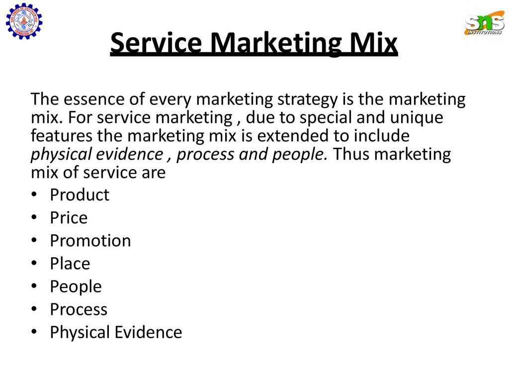 service market mix