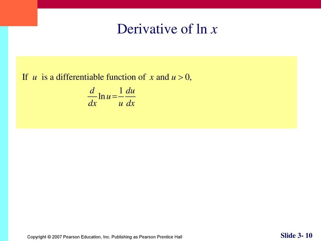 Derivatives of exponential and logarithmic functions ppt download