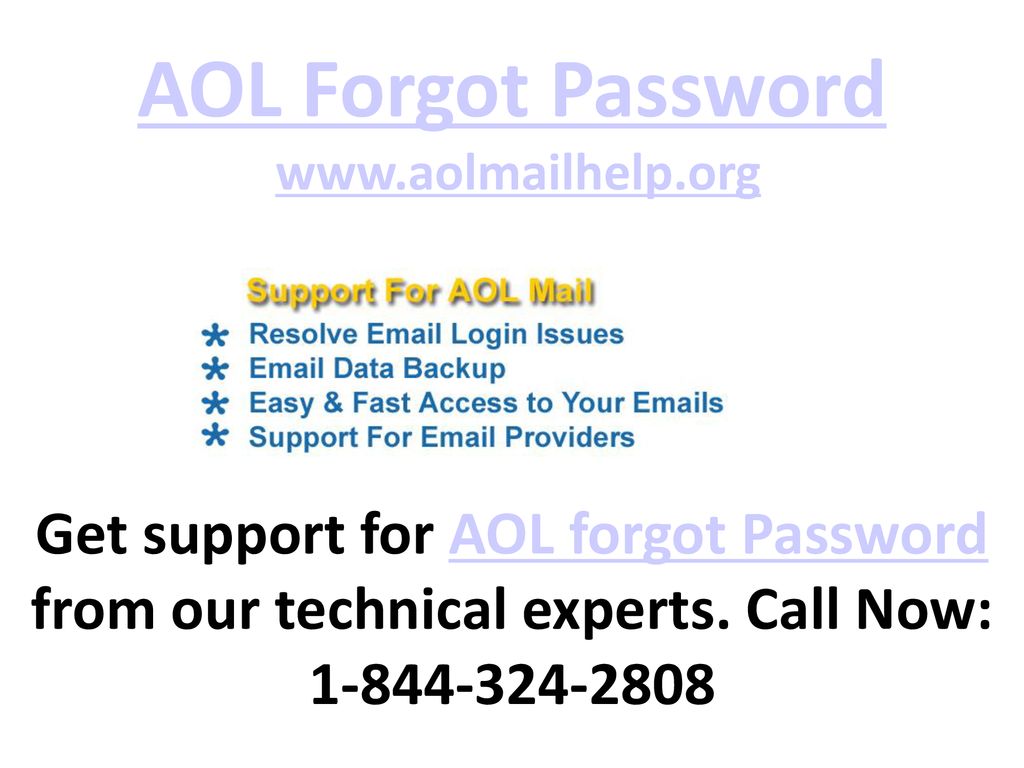 AOL Forgot Password