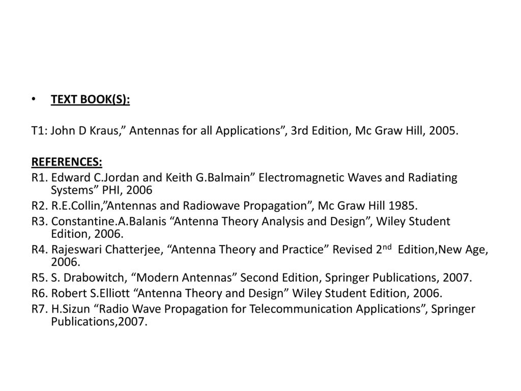 EC6602-ANTENNAS AND WAVE PROPAGATION - ppt download