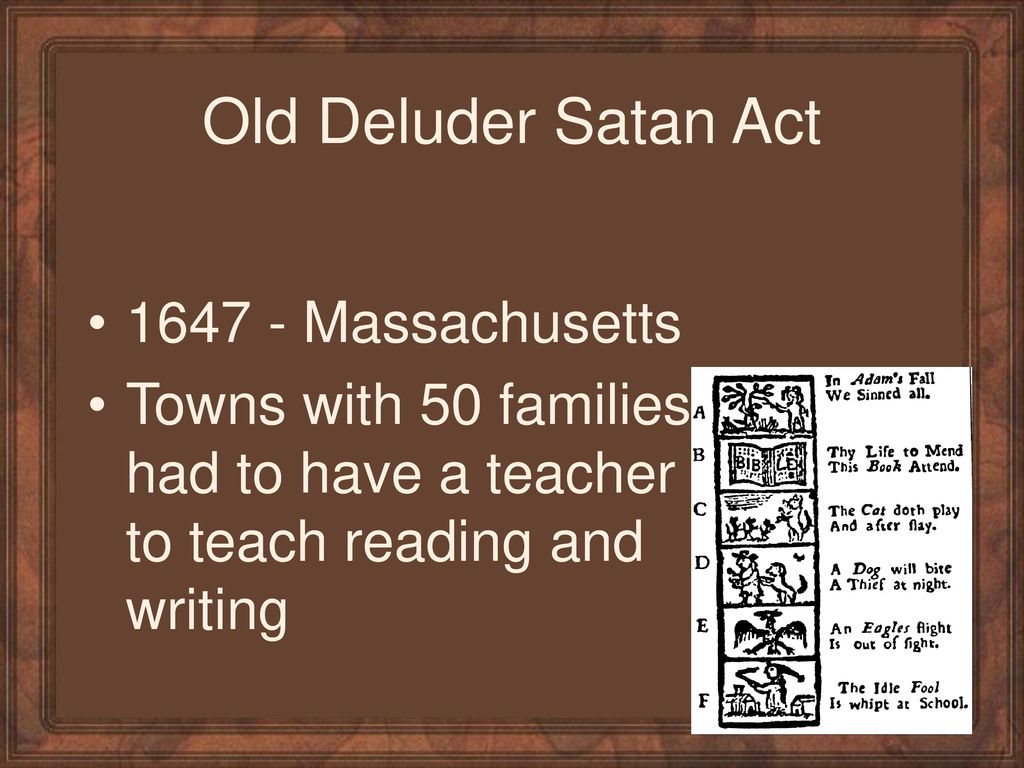 the old deluder satan act