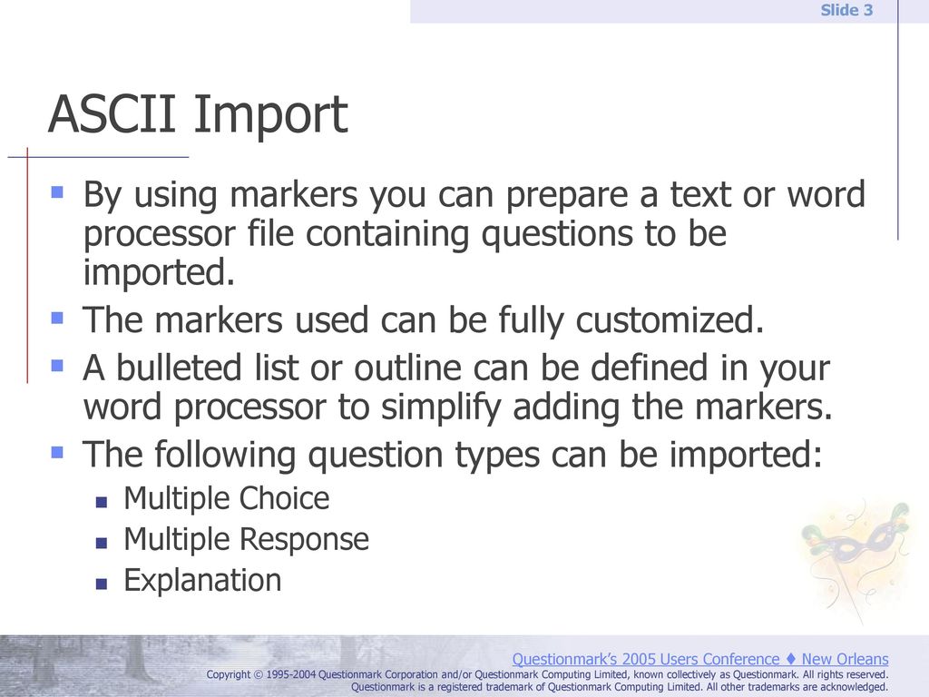 Training with the Techs: Importing Items into Perception - ppt download