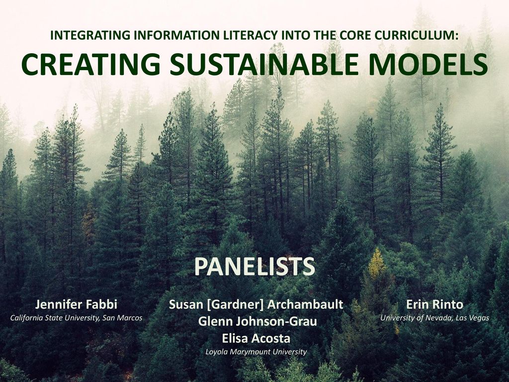 CREATING SUSTAINABLE MODELS
