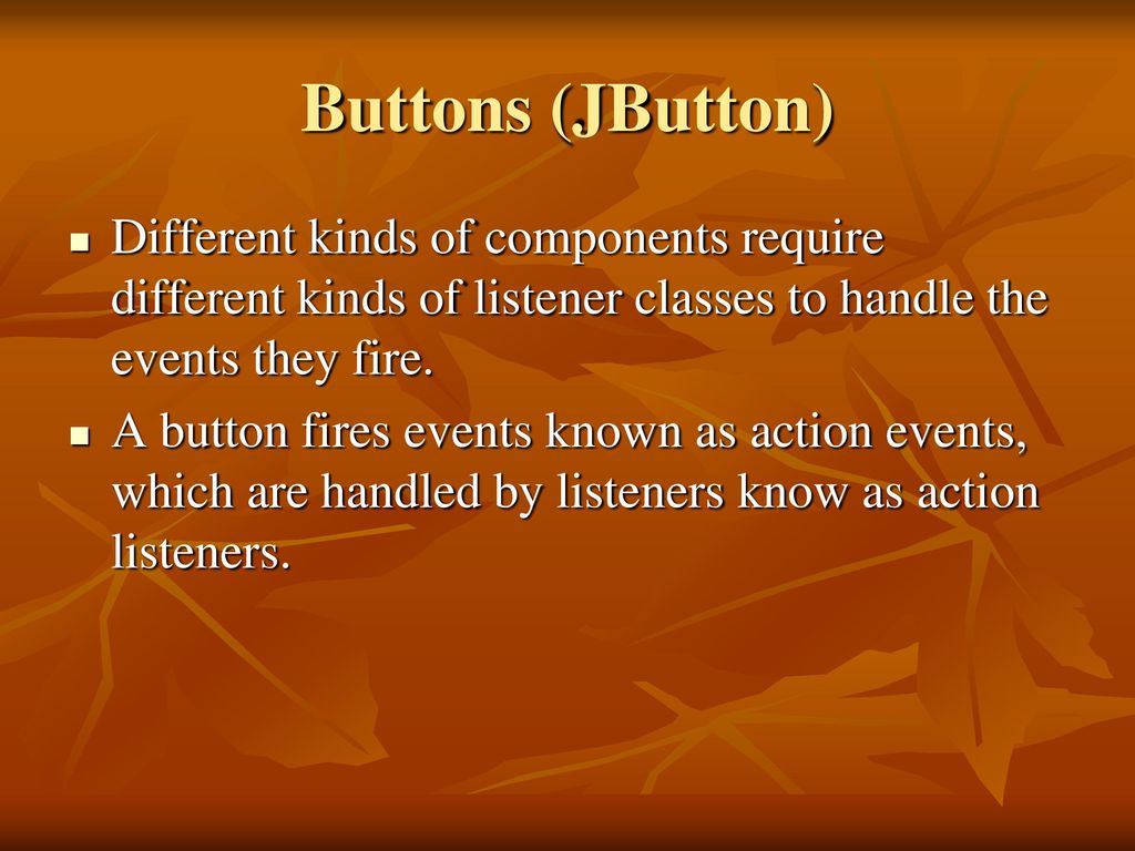 Graphical User Interface Programming - ppt download