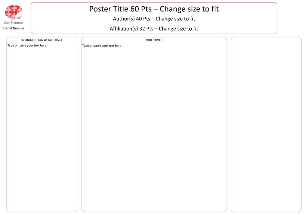 Poster Title 60 Pts – Change size to fit