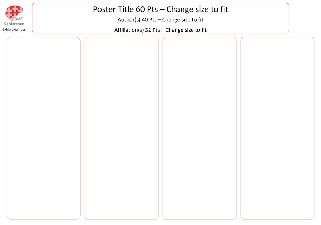 Poster Title 60 Pts – Change size to fit