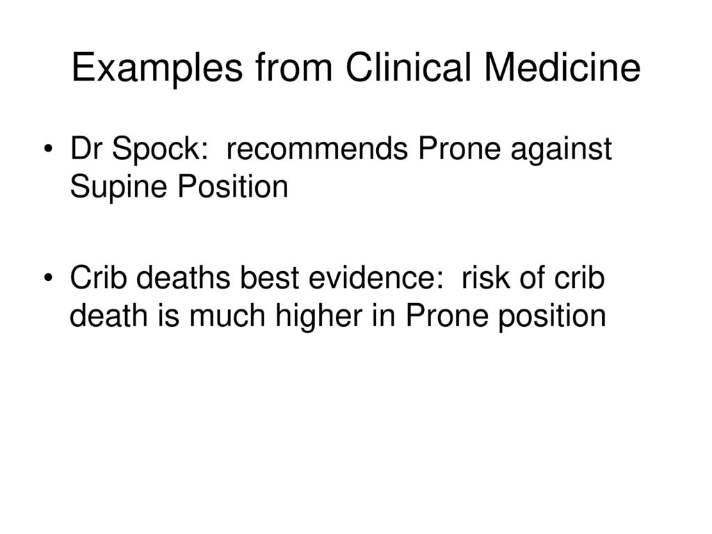 Examples from Clinical Medicine