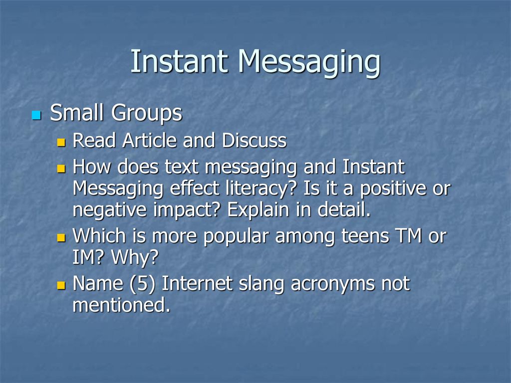 What is instant messaging? - ppt download