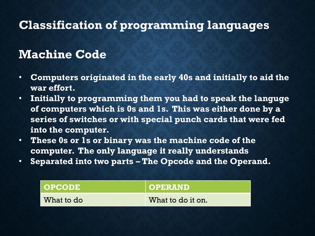 Classification of programming languages Learning Objectives - ppt download