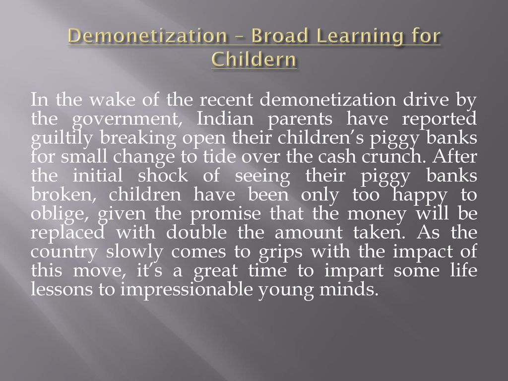 Demonetization In India - Ppt Download