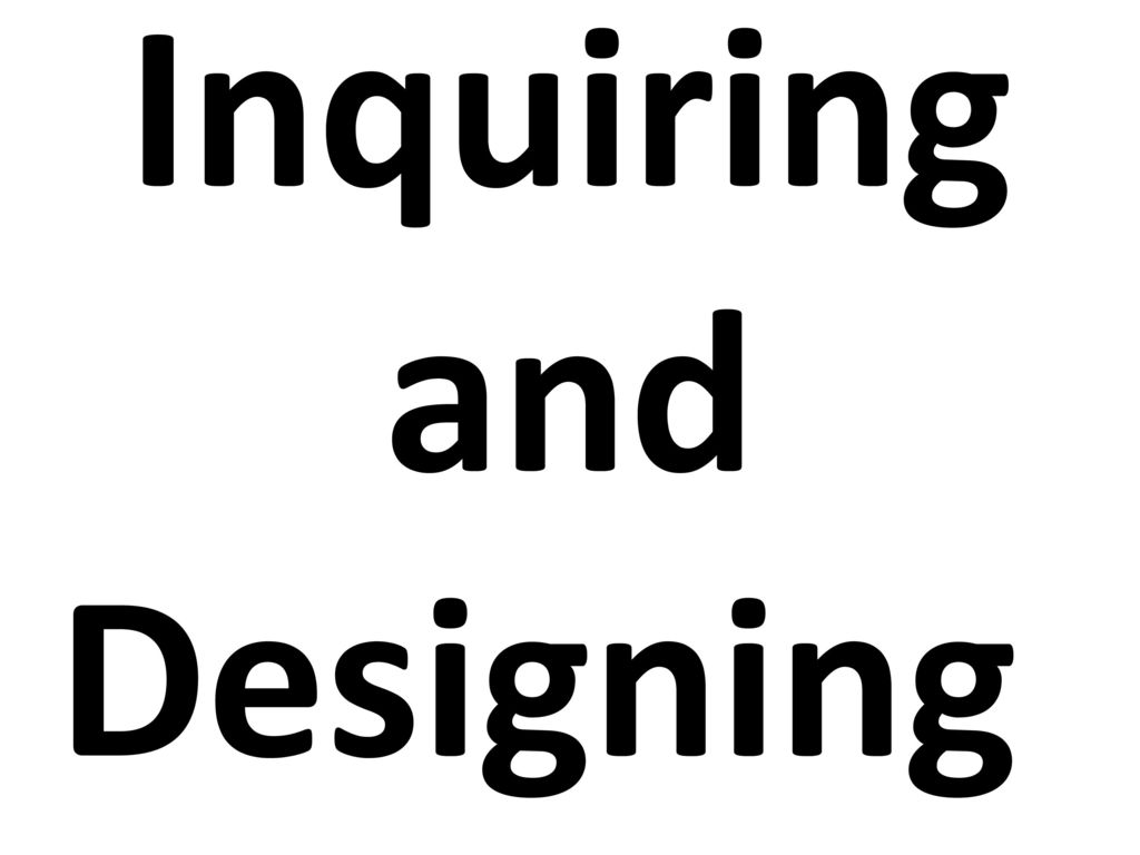 Objective B: Inquiring and Designing