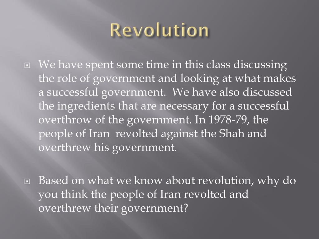 Iranian Revolution. - ppt download