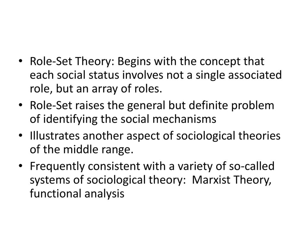 on sociological theories of the middle range