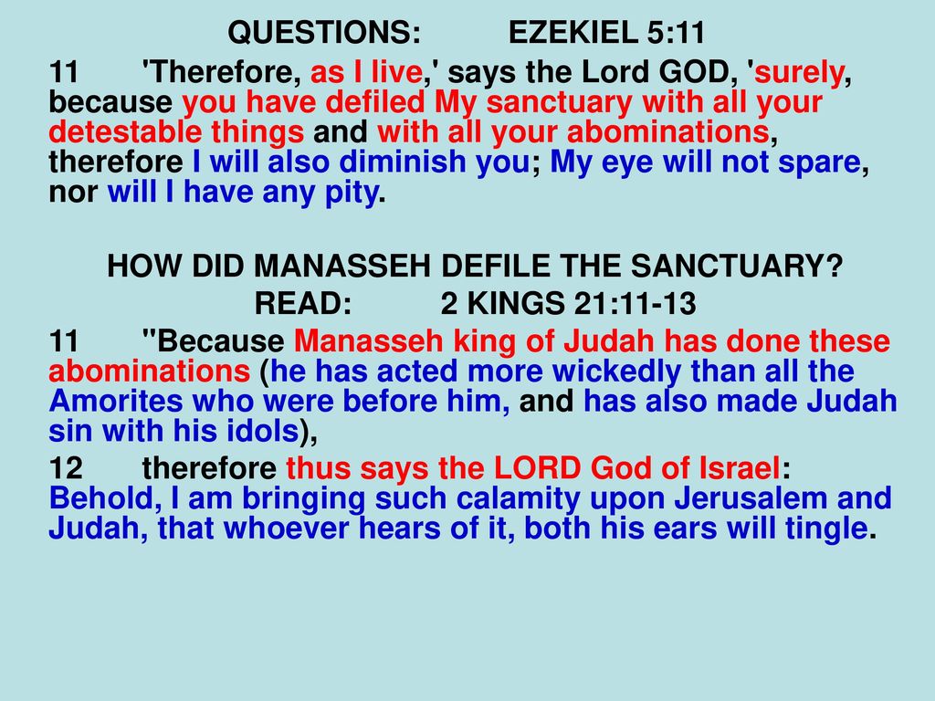 EZEKIEL CHAPTER FIVE. - Ppt Download