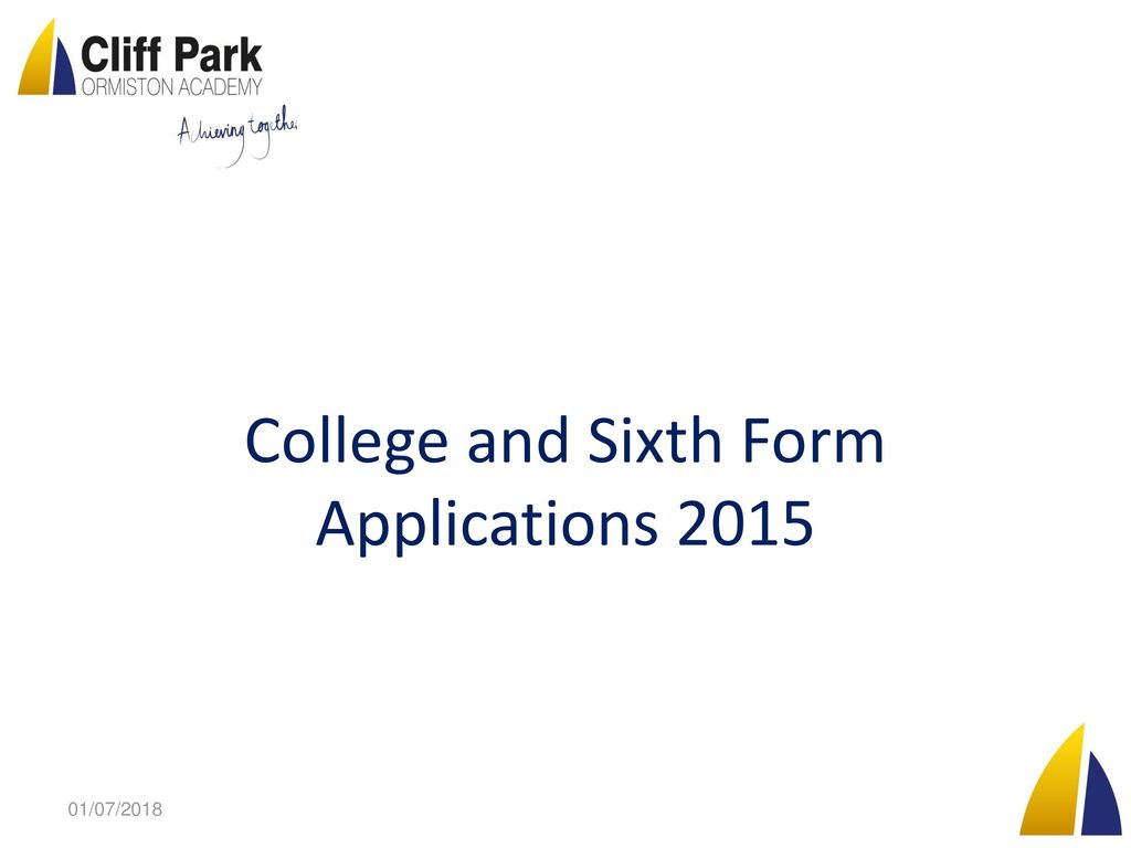College and Sixth Form Applications 2015