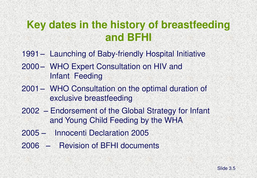 Goals Of The Baby Friendly Hospital Initiative Ppt Download It was launched in 1991 in response to the innocenti declaration. baby friendly hospital initiative