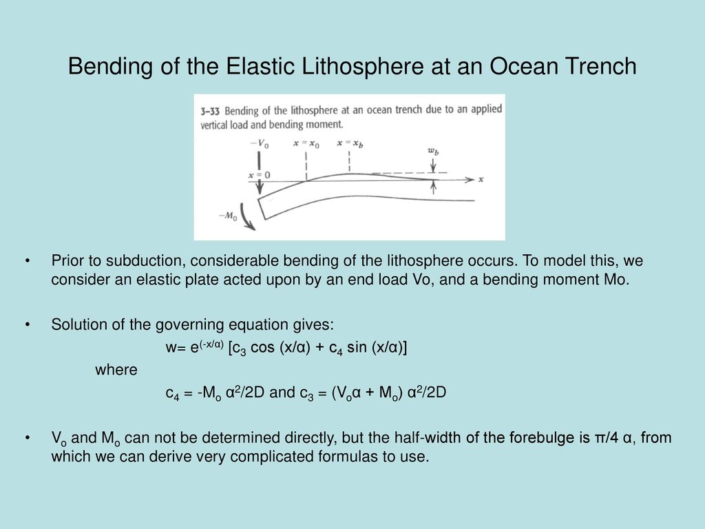 Elastic Bending of Tectonic Plates - ppt download