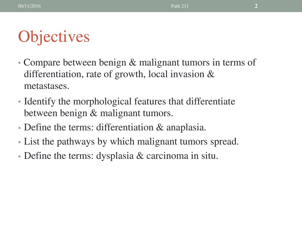 classification of tumors - ppt download