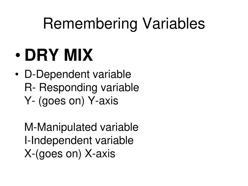 Remembering Variables