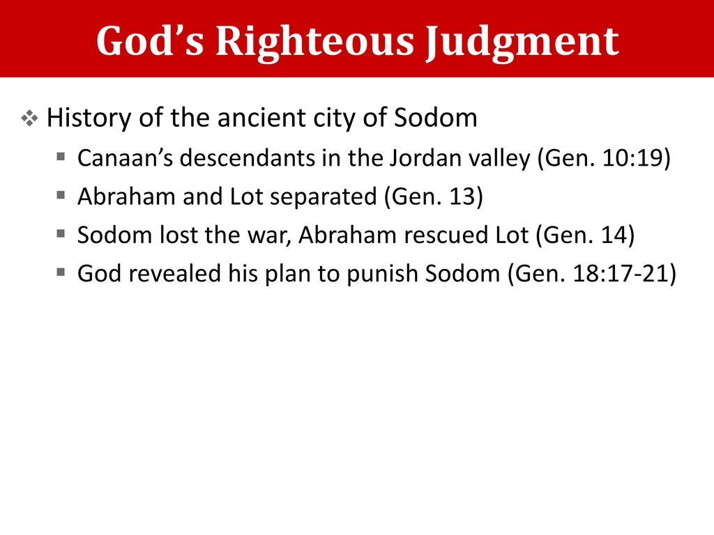God’s Righteous Judgment
