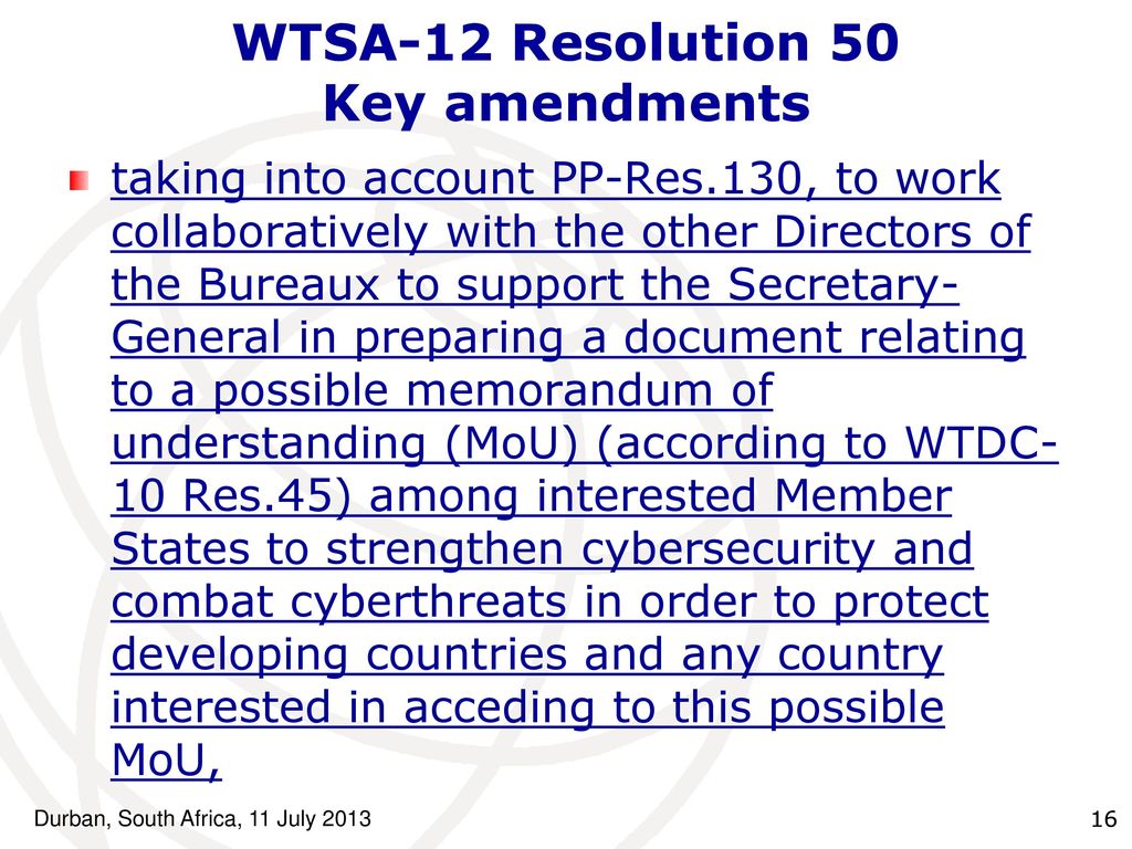 WTSA-12 Resolutions Addressing Security - Ppt Download