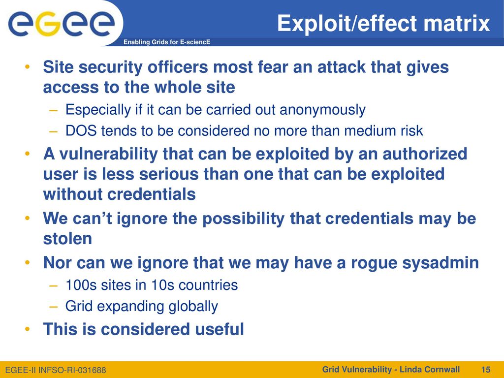 Grid services security vulnerability and risk analysis ppt download
