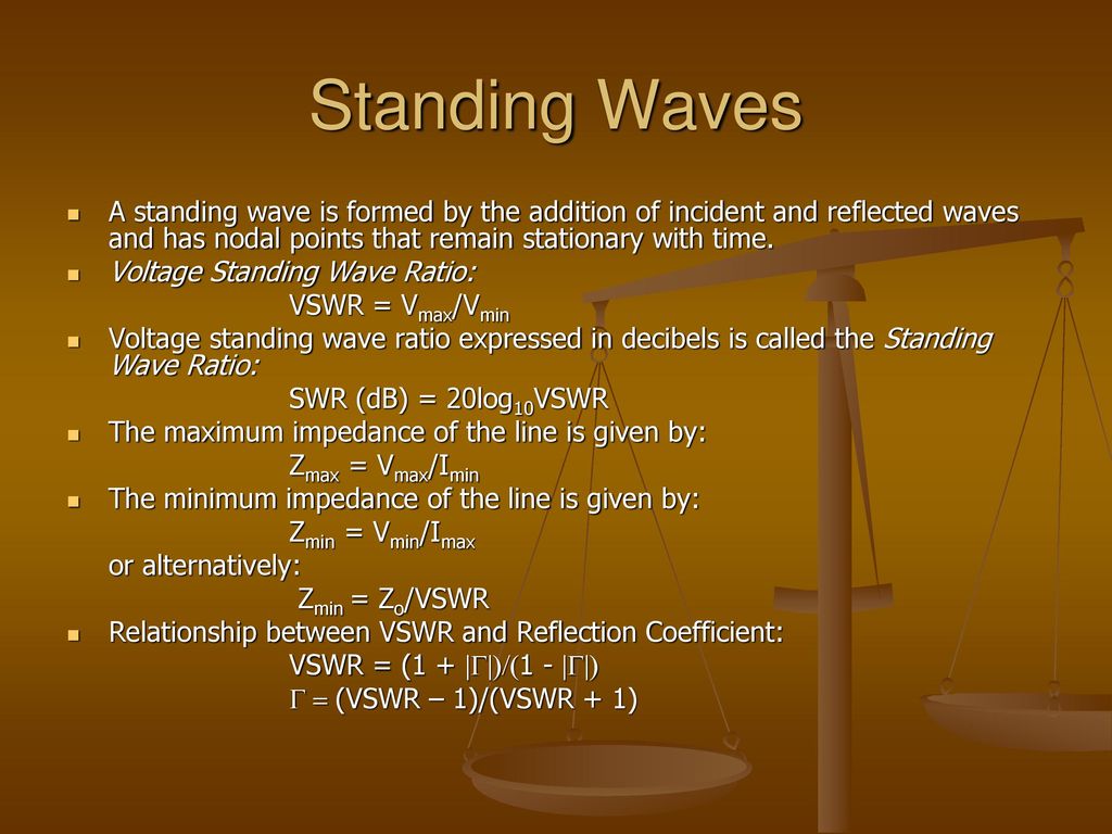 Standing Waves A standing wave is formed by the addition of incident and reflected waves and has nodal points that remain stationary with time.