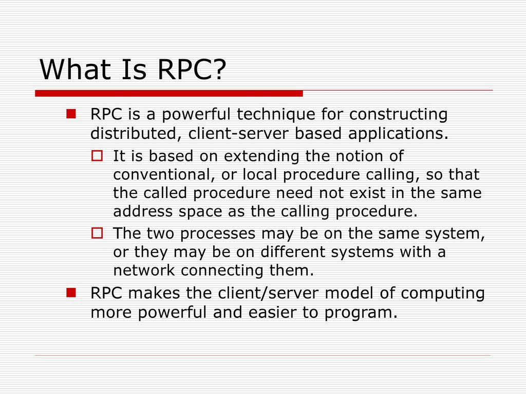 Remote procedure calls ppt download