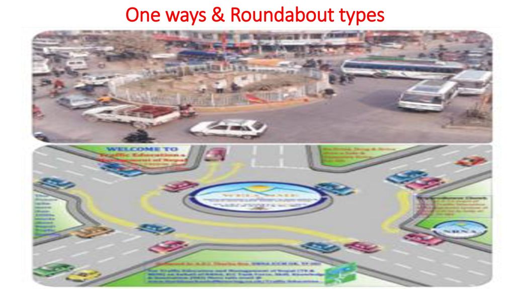 One ways & Roundabout types