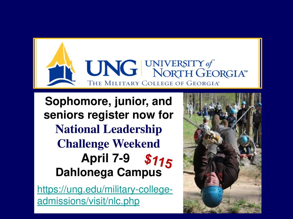 Sophomore, junior, and seniors register now for National Leadership Challenge Weekend