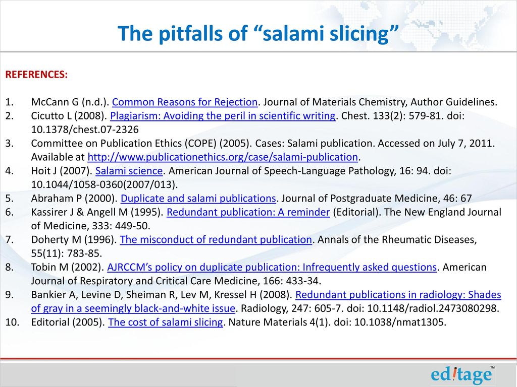 The Dangers of Salami Slicing